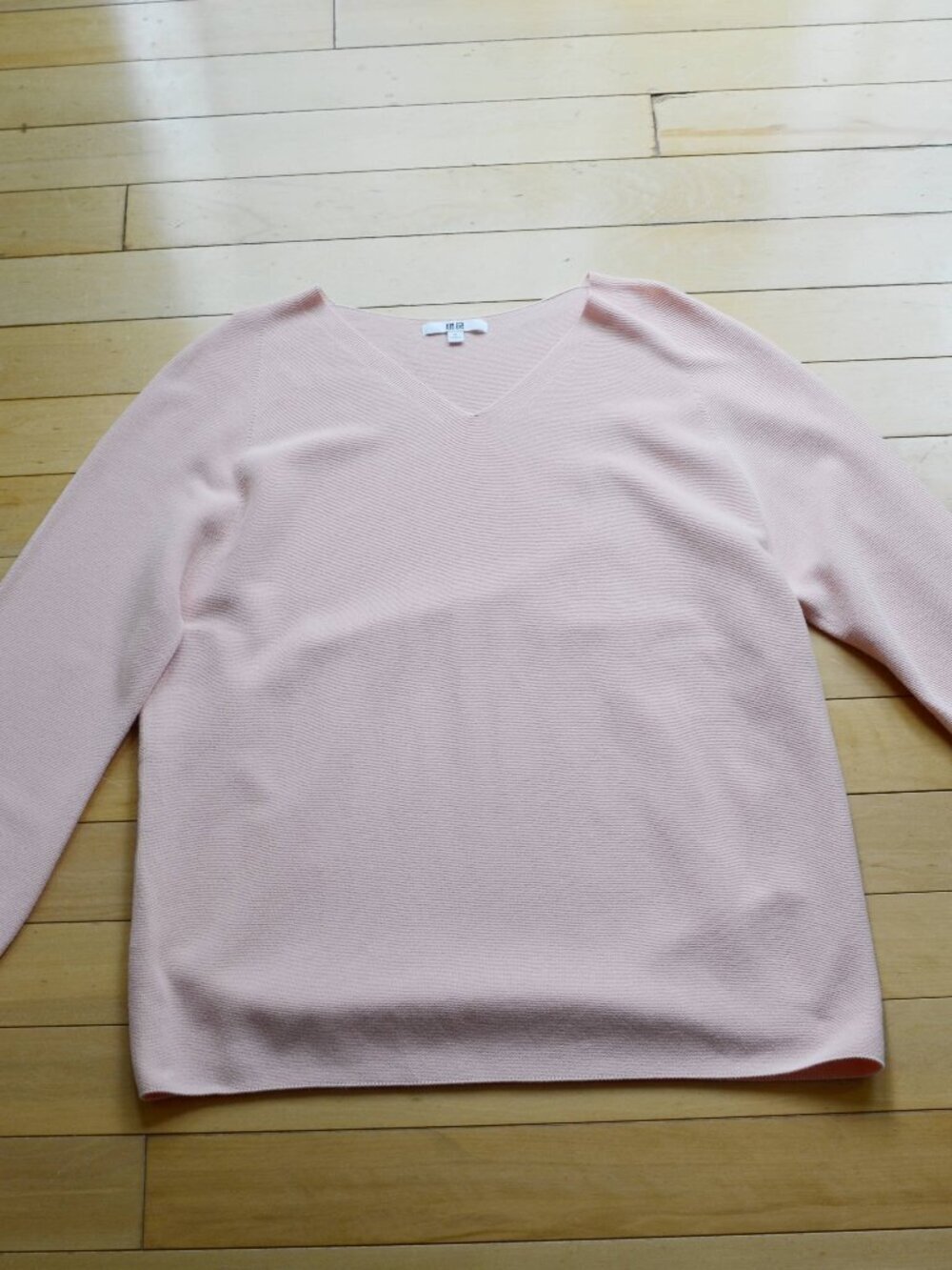 Uniqlo 3D Knit Cotton Relaxed Sweater Pink XL